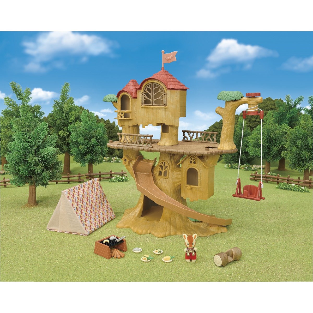 La cabane dans les arbres et le set de camping Sylvanian Families 5668