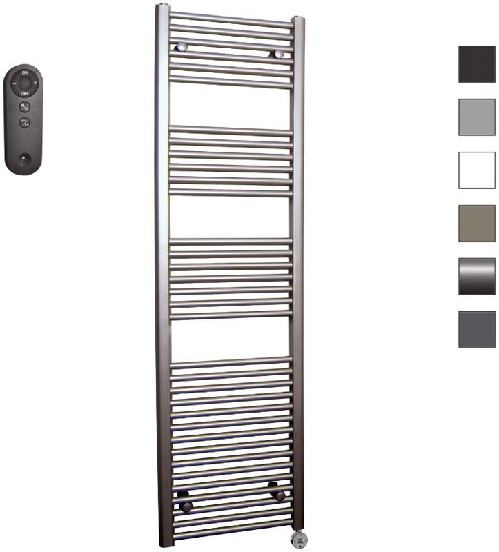 Sanicare - HVS - Elektrische Radiator - Inox-look - 60x172cm - Met Afstandsbediening en Thermostaat