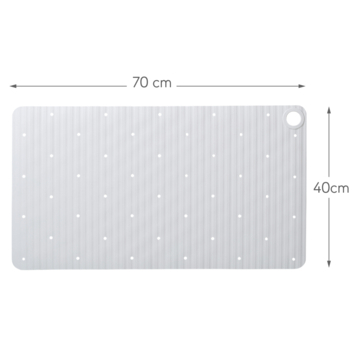 Sealskin antislip badmat Ribb 40x70 cm wit (inclusief zwarte haak)