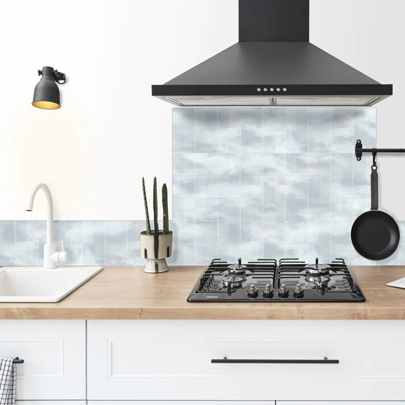 Crédence cuisine Fond de hotte ALU L 60xH 70cm - ZELLIGE BLEU 99deco