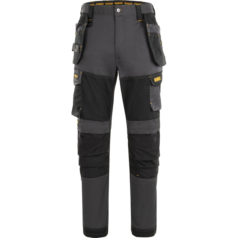 DeWALT Westport werkbroek met holsterzakken en kniezakken 56 zwart/grijs