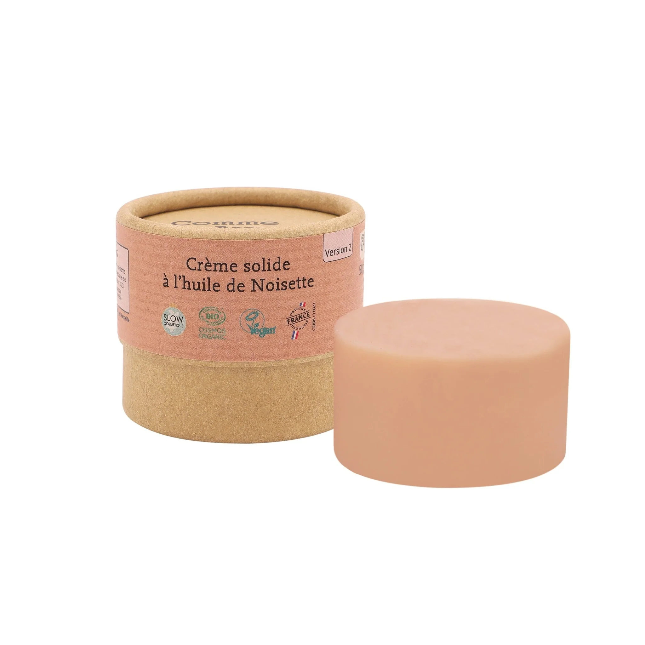 Crème solide à l'huile de noisette - Version 2 - 1 crème - 50g