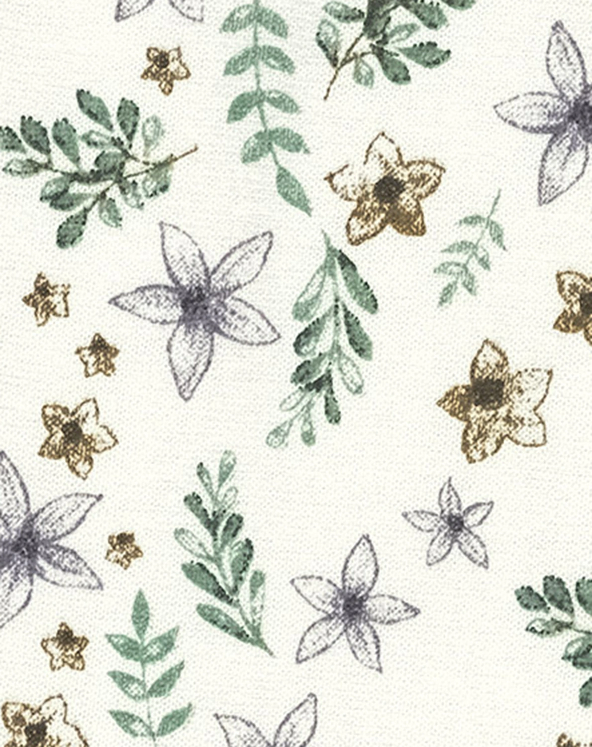 Schlafsack BABY-MÄXCHEN® – PETIT FLEURS  in weiß/grün