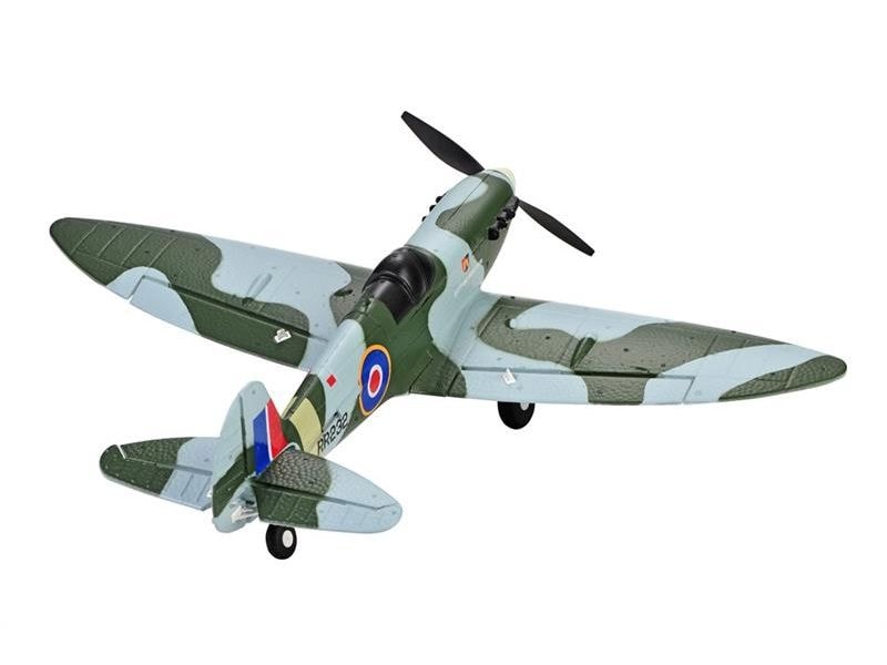 TOP-RC Warbird Mini Spitfire 450 mm, Grau, RTF Kleines 4-Kanal RC-Flugzeug mit Gyro