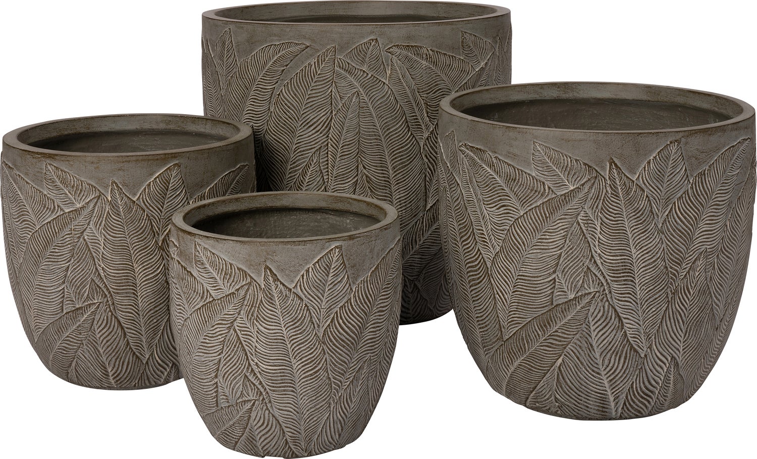 Intratuin bloempot Joris grijs D 31,5 H 30,5 cm
