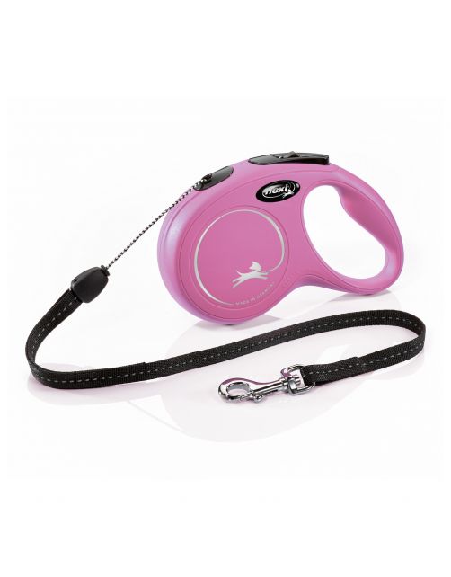 Flexi Rollijn Classic Koord S Roze - Hondenriem
