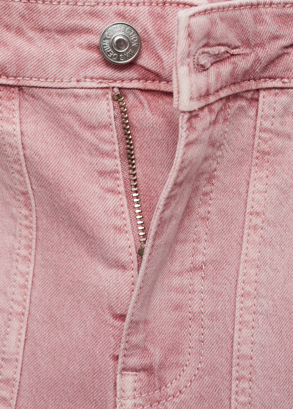 MANGO TEEN wide leg jeans roze