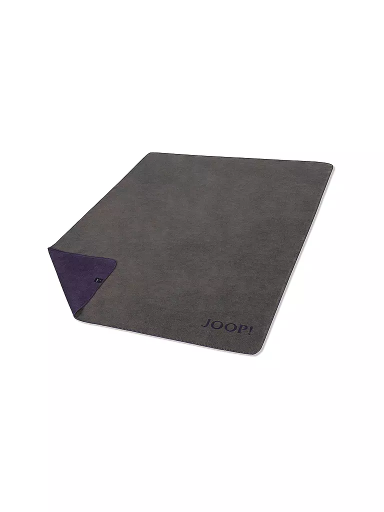 JOOP Wohndecke UNI-DOUBLEFACE 150x200cm Schiefer/Violett grau