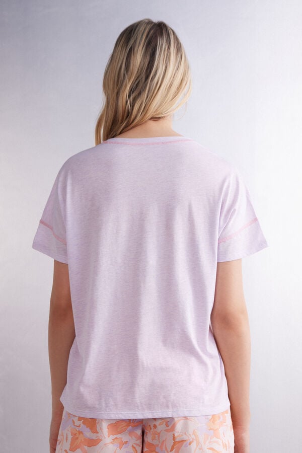 Camiseta de manga curta Supima® Ultra-Cool Cotton, nas cores Íris e Damasco.