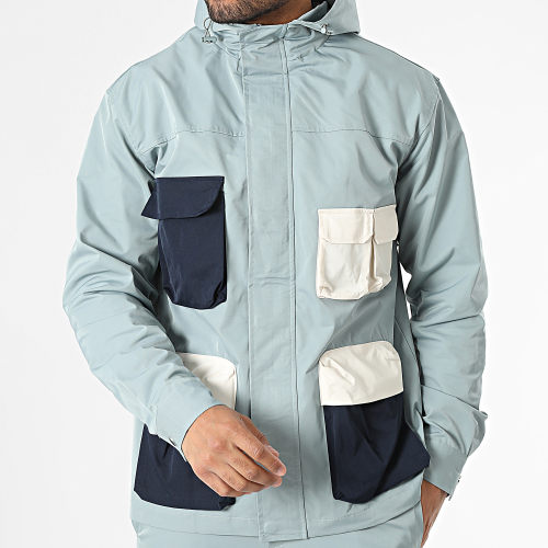 Ensemble Veste Zippée Et Pantalon Cargo Gris