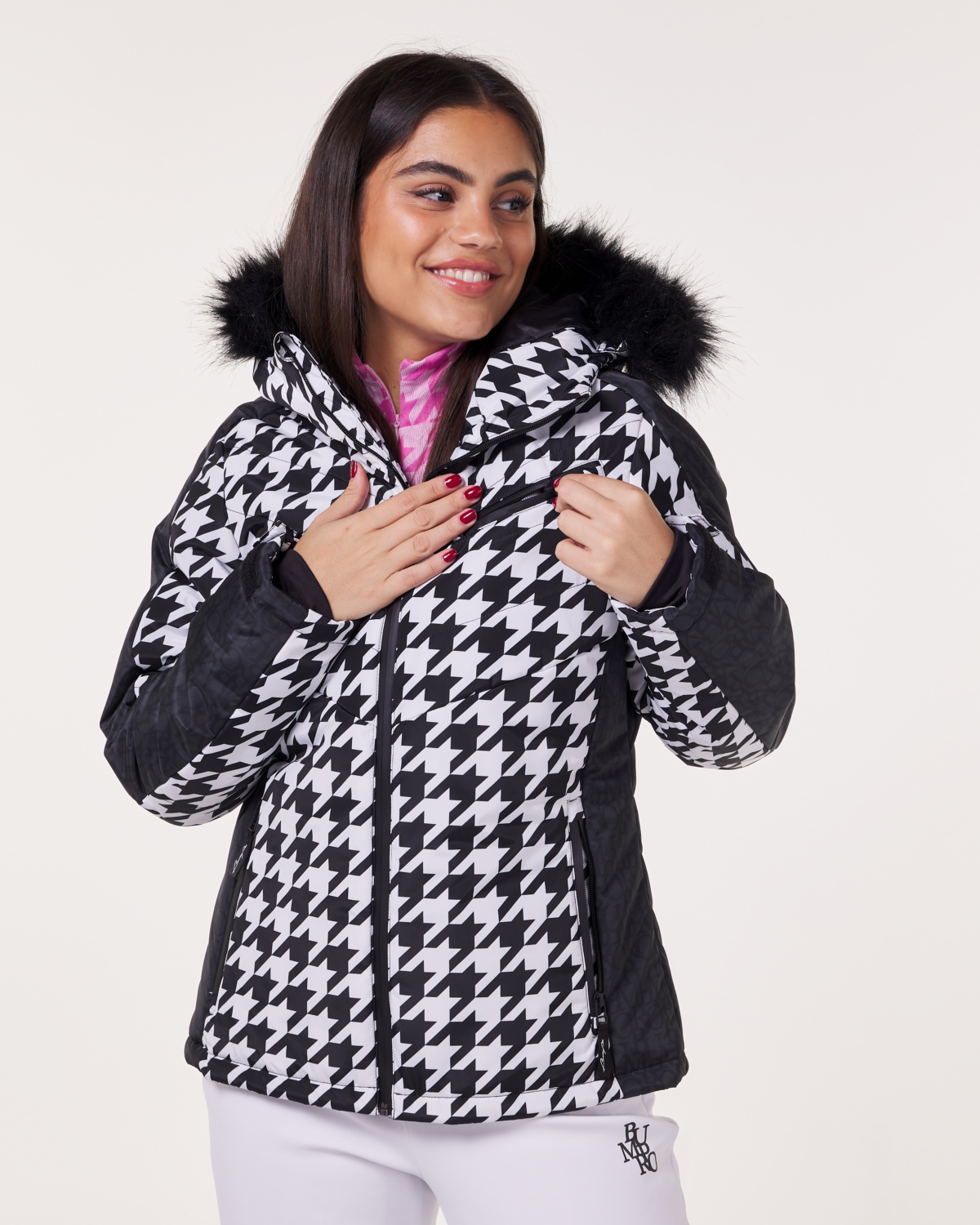 Bumpro Whistler Padded Ski Jacket Black\White