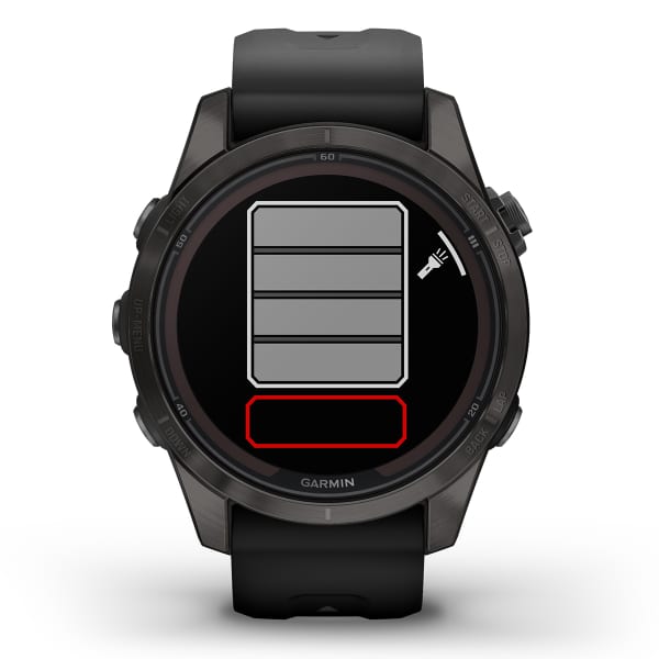 Montre cardio GPS GARMIN FENIX 7S PRO SAPPHIRE SOLAR SAPPHIRE SOLAR/CARBON GREY DLC TITANE/BLACK