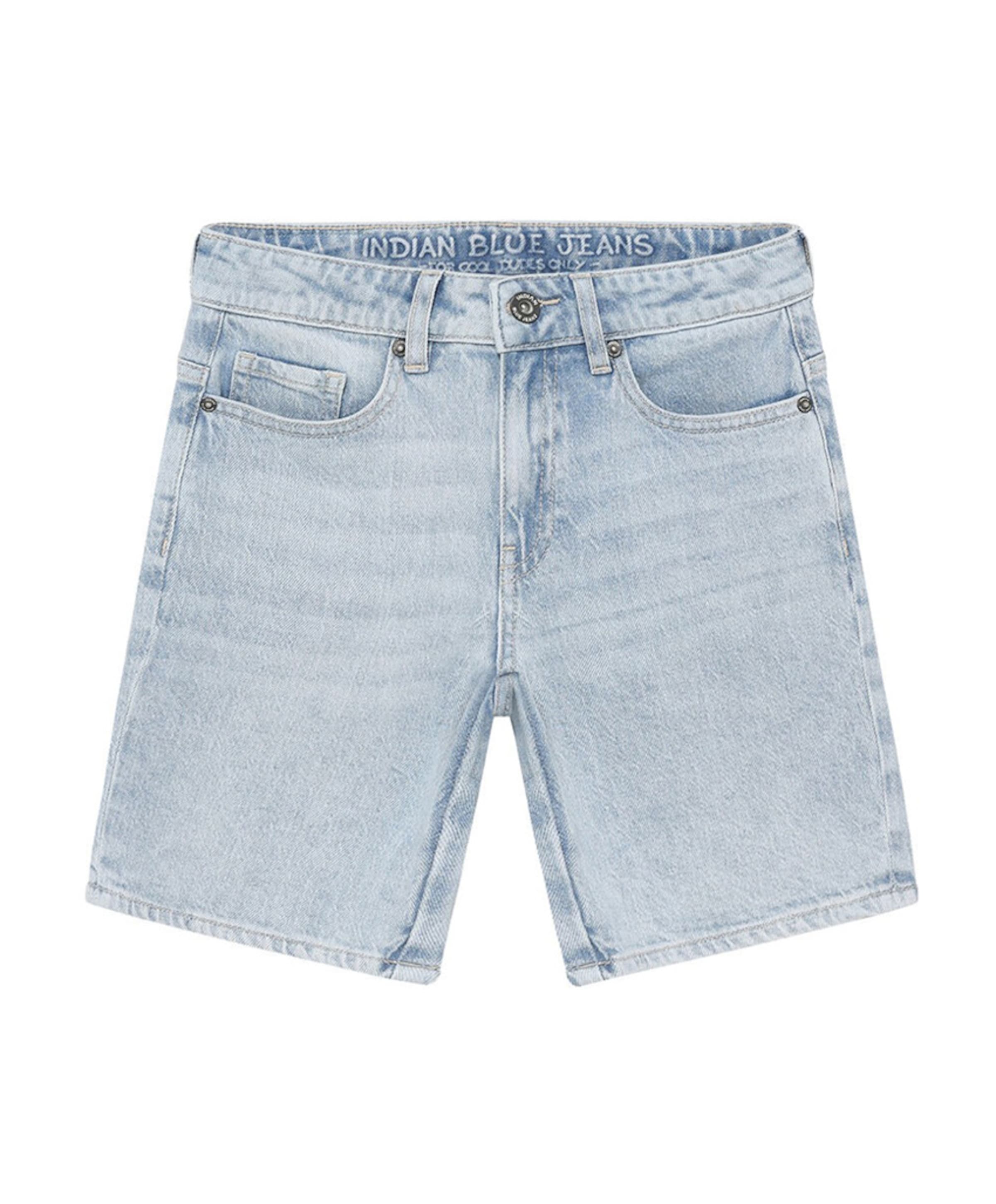 Indian Blue Jeans Wide Denim jongens korte broek blauw