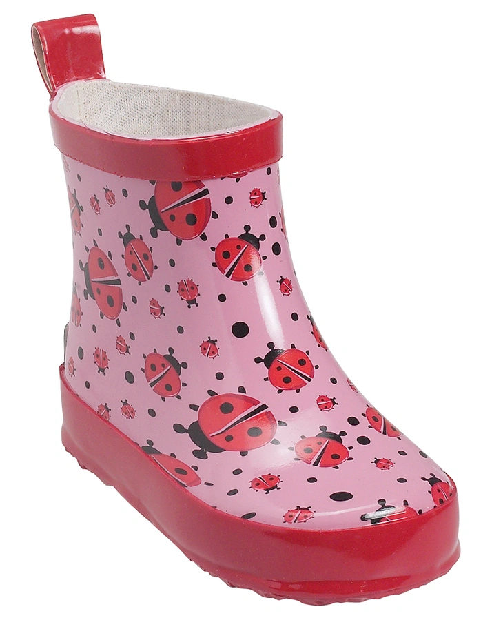 Gummistiefel MARIENKÄFER halbhoch in rot/rosa
