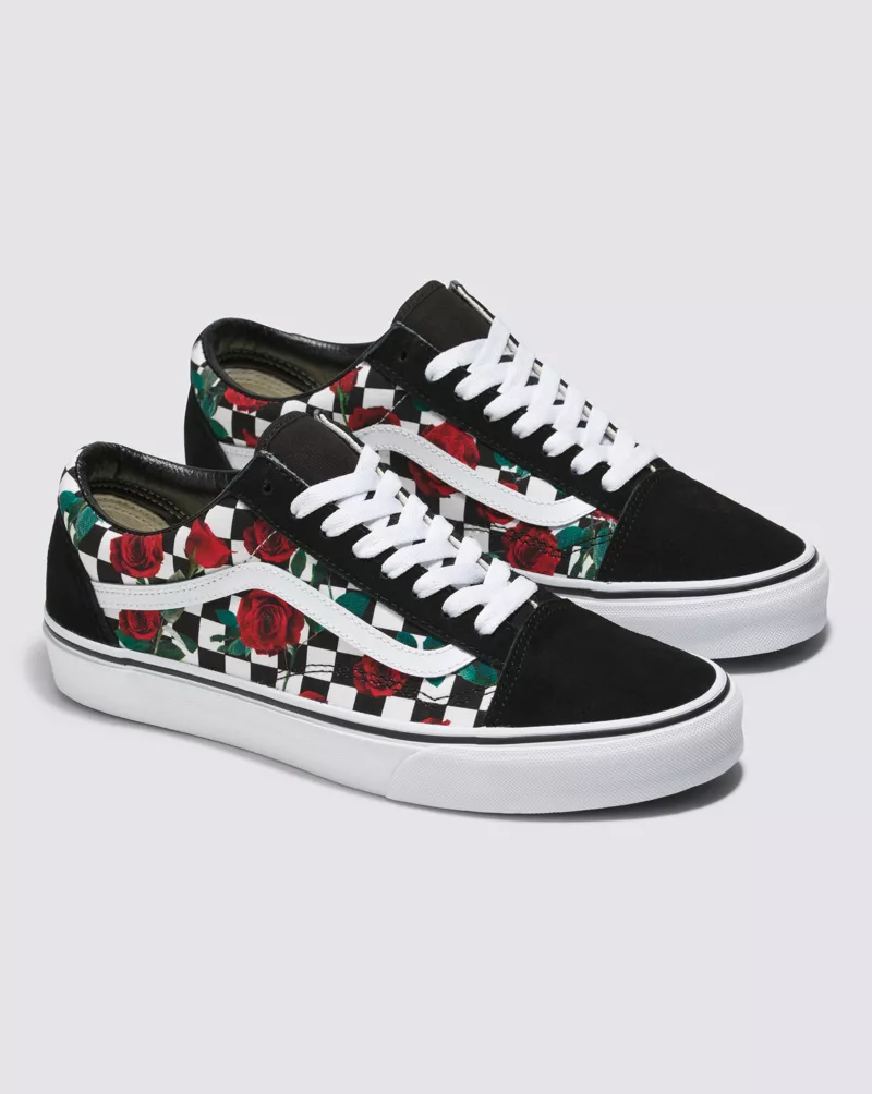 Customs Checkerboard Roses Old Skool