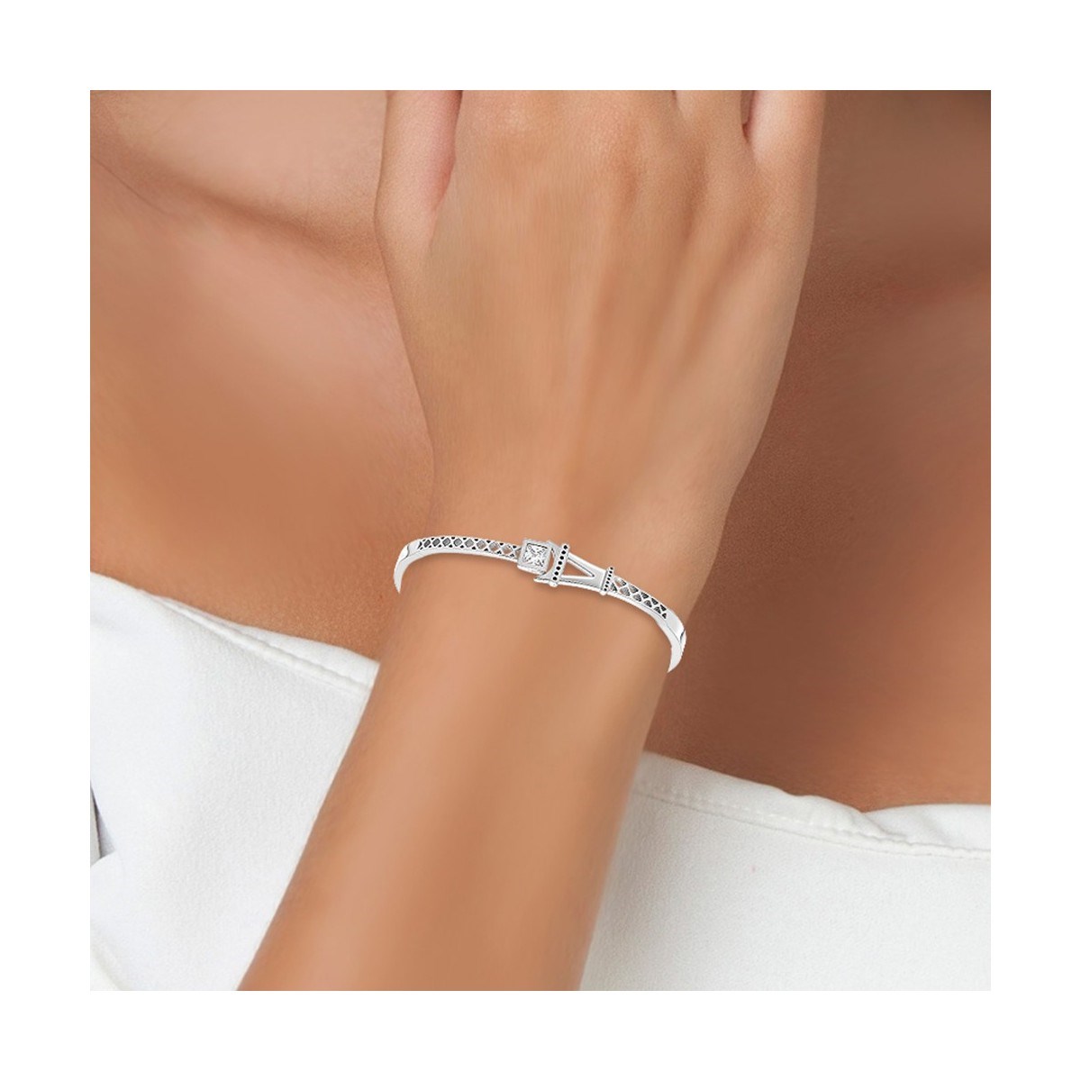 Bracelet Tour Eiffel en acier inoxydable SC Crystal