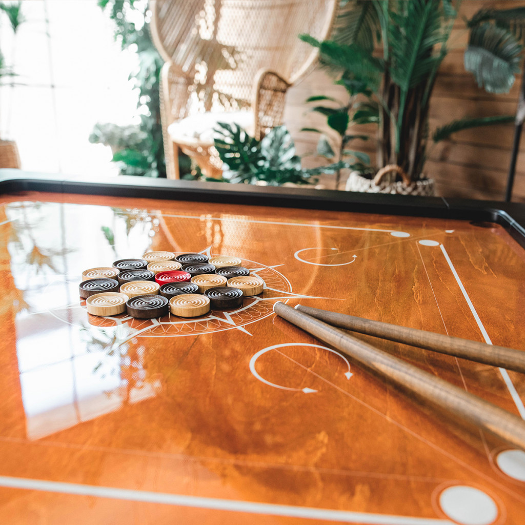 Woodestic Carrom Set (Hêtre vapeur - Ébène)