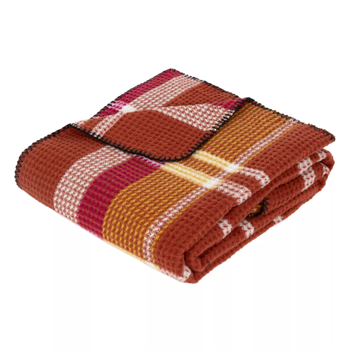 Plaid doux nid d'abeille (130 x 180 cm) Owen Terracotta