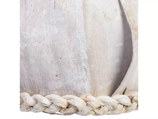 Panier rond en bois blanc 13x13x12h cm