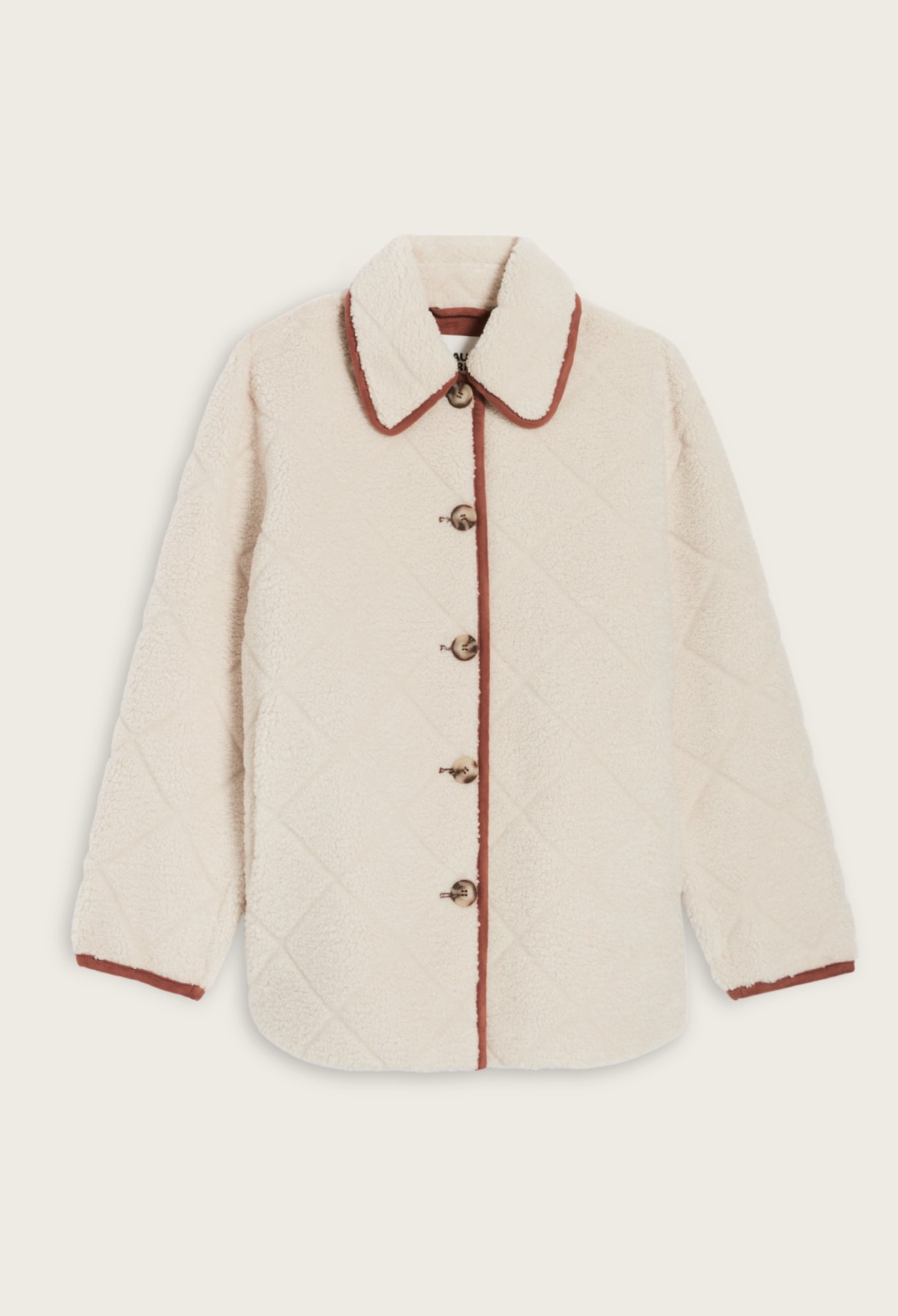 Manteau effet peau lainee