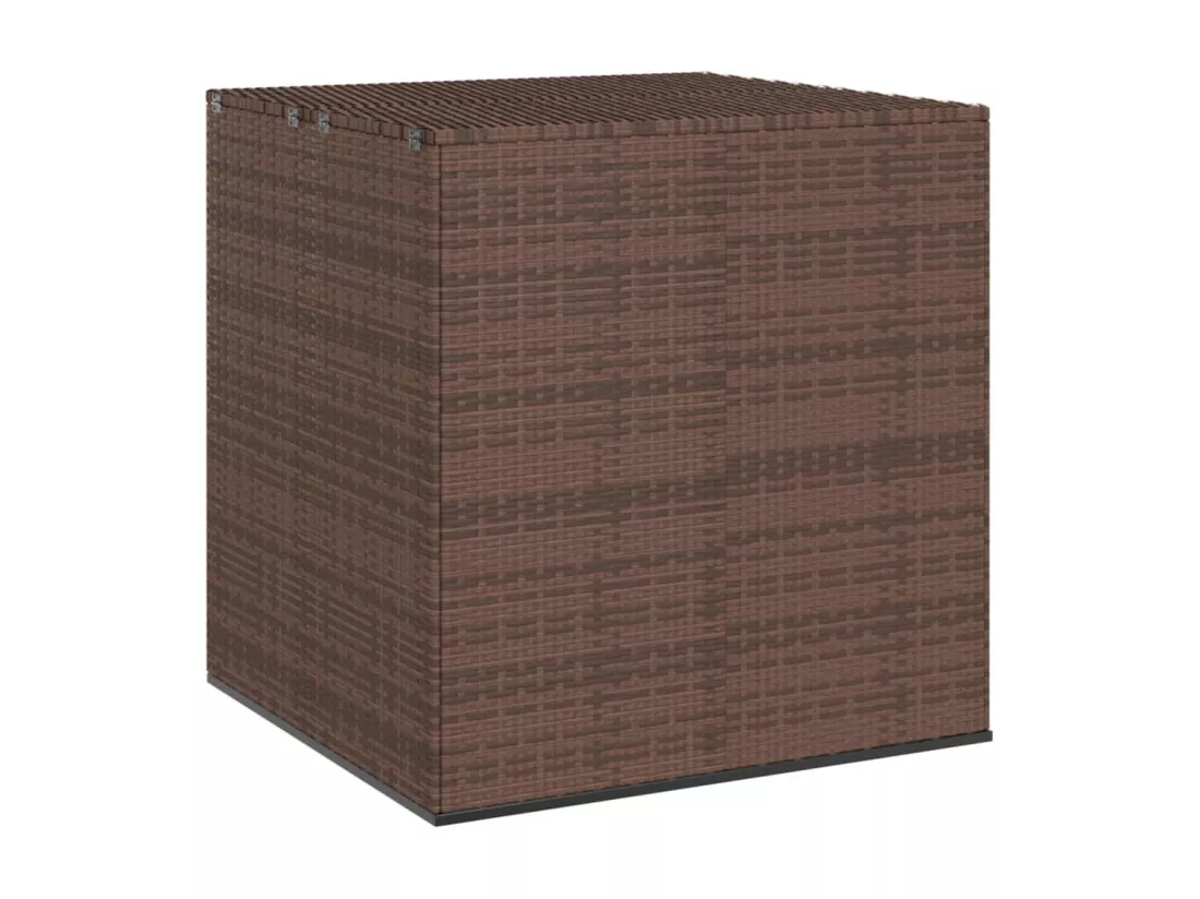 Boîte à coussins de résine marron 100 x 97.5 x 104 cm 02_0013160