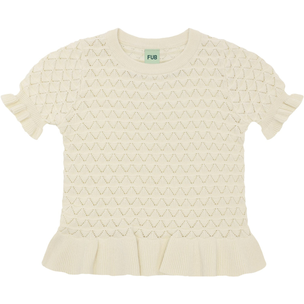 Køb FUB Ecru Pointelle Tee