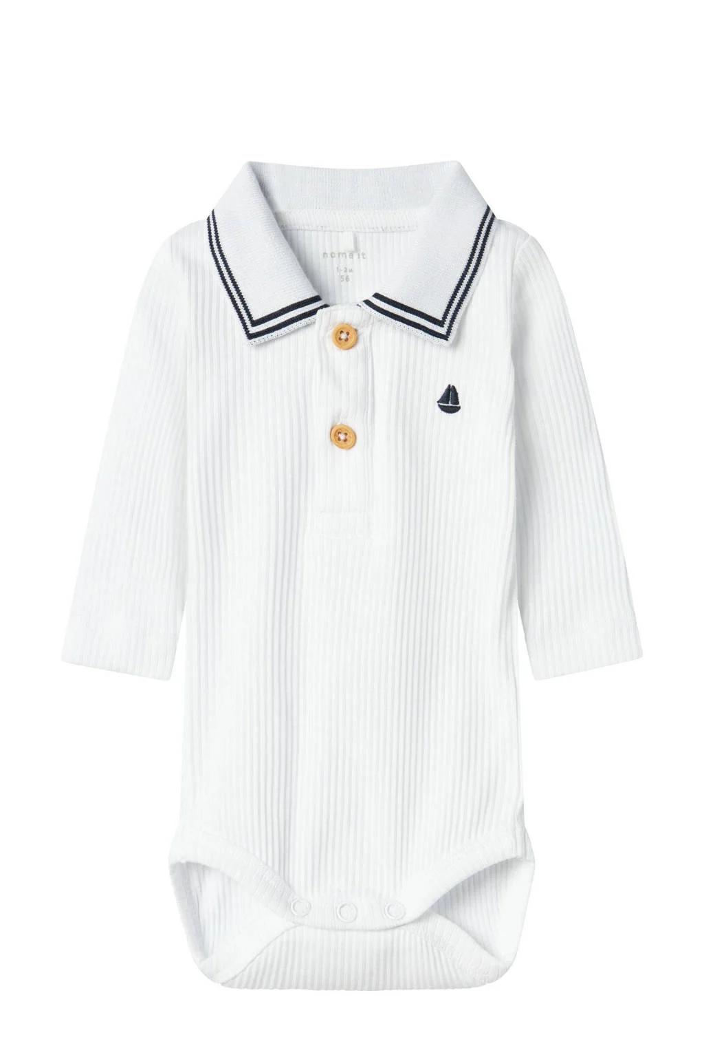 NAME IT romper NBMFRIMAN wit/donkerblauw