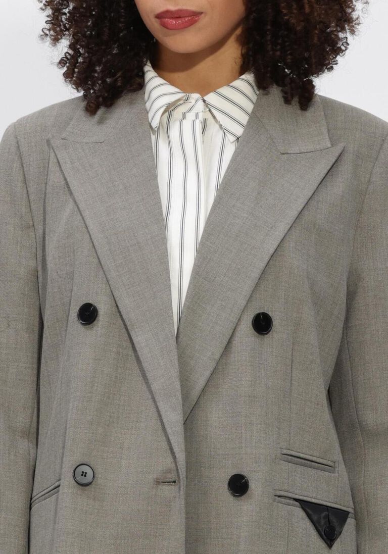 taupe haute l'amitié blazer nicole low triangle blazer