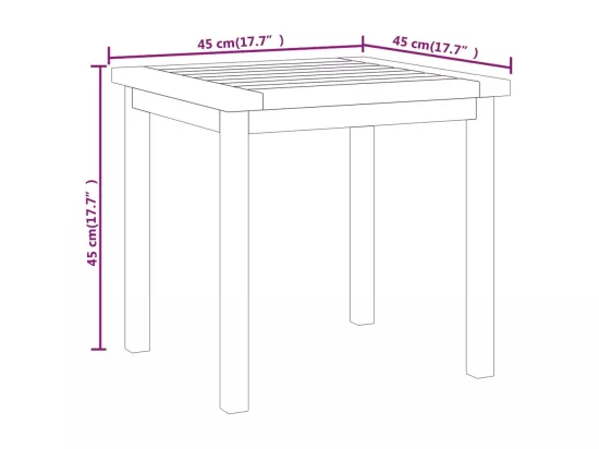 Table d'appoint 45x45x45 cm Bois massif de teck