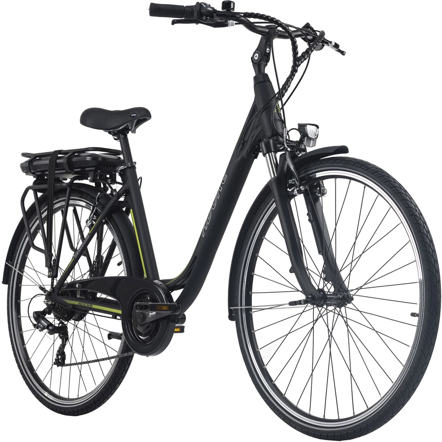 Adore Pedelec E-Bike Cityfahrrad 28'' Adore Versailles schwarz-grün schwarz