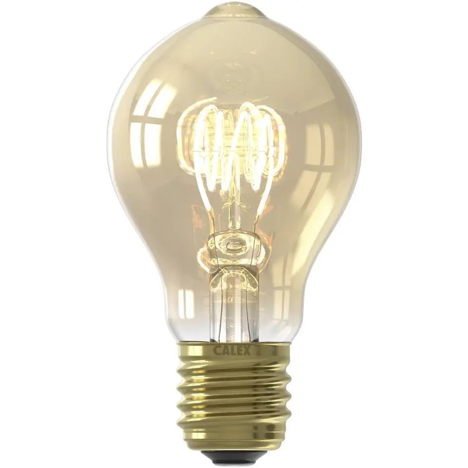 Calex LED standaardlamp - goudkleur - E27 - 5.5W - 470LM - dimbaar