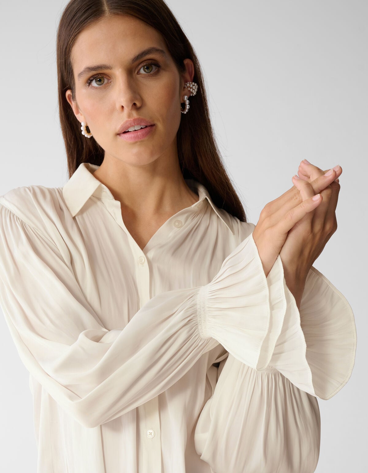 Gathering Blouse Gebroken Wit By Mieke