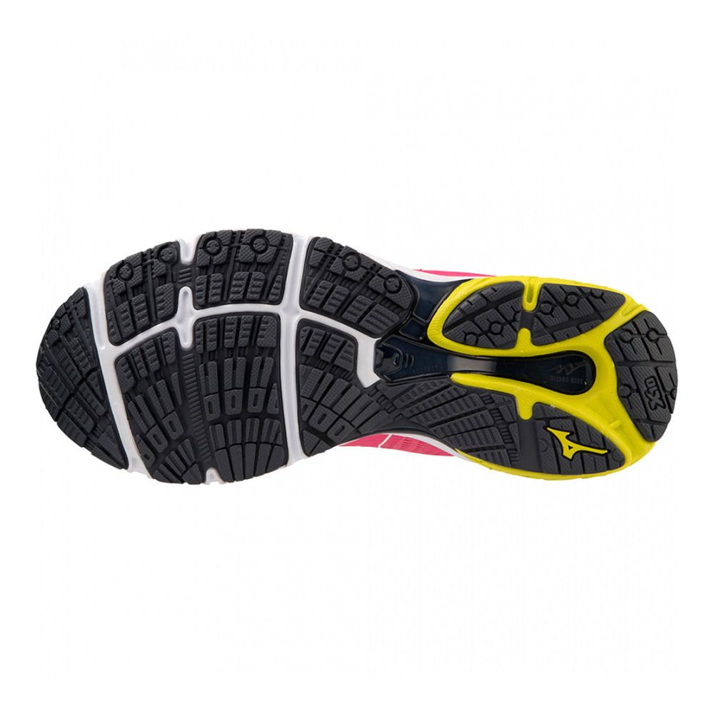 Mizuno WAVE PRODIGY 5 - Chaussures running Femme vivid pink/snowwhite/s.spring