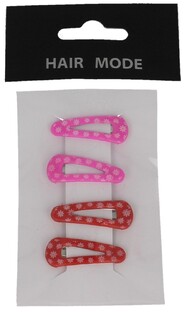 Hair Mode Klik Klak Rood/Roze 4ST