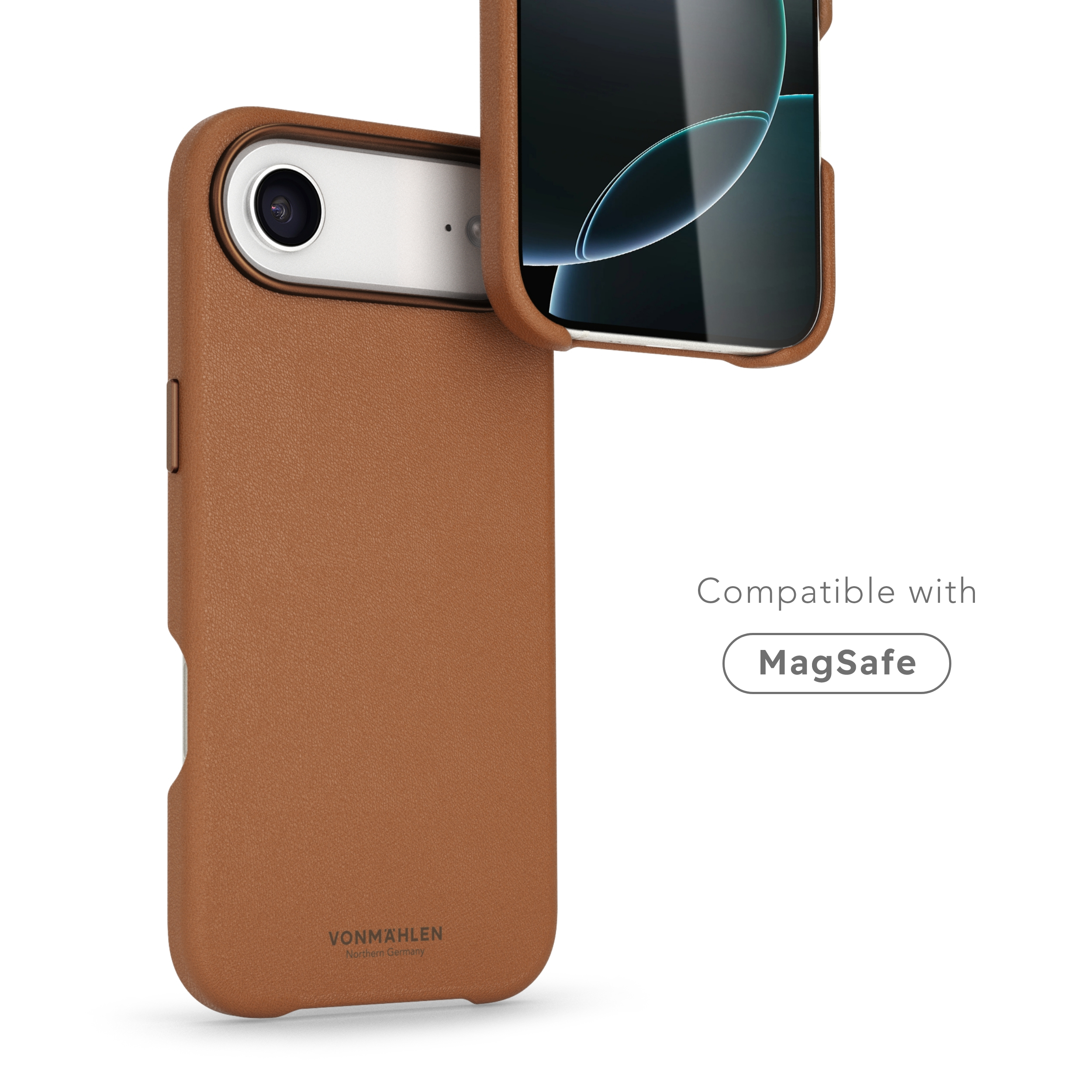 iPhone Air MagSafe Schutzhülle Like Leather Case aus Recycelten Materialien (ELC00021) - Braun