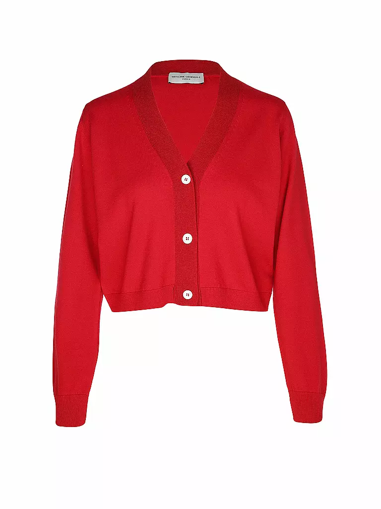 OFFICINE GENERALE Cardigan SERENA dunkelrot