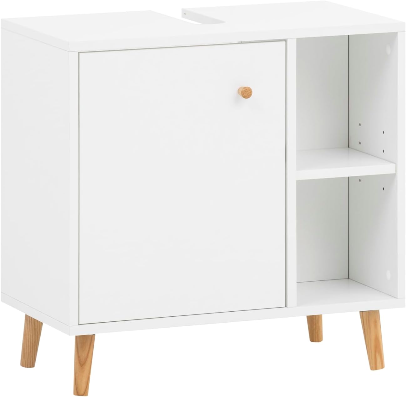 Schildmeyer Bjarne Waschbeckenunterschrank 158499, weiß matt, 60,2 x 33 x 59,3 cm