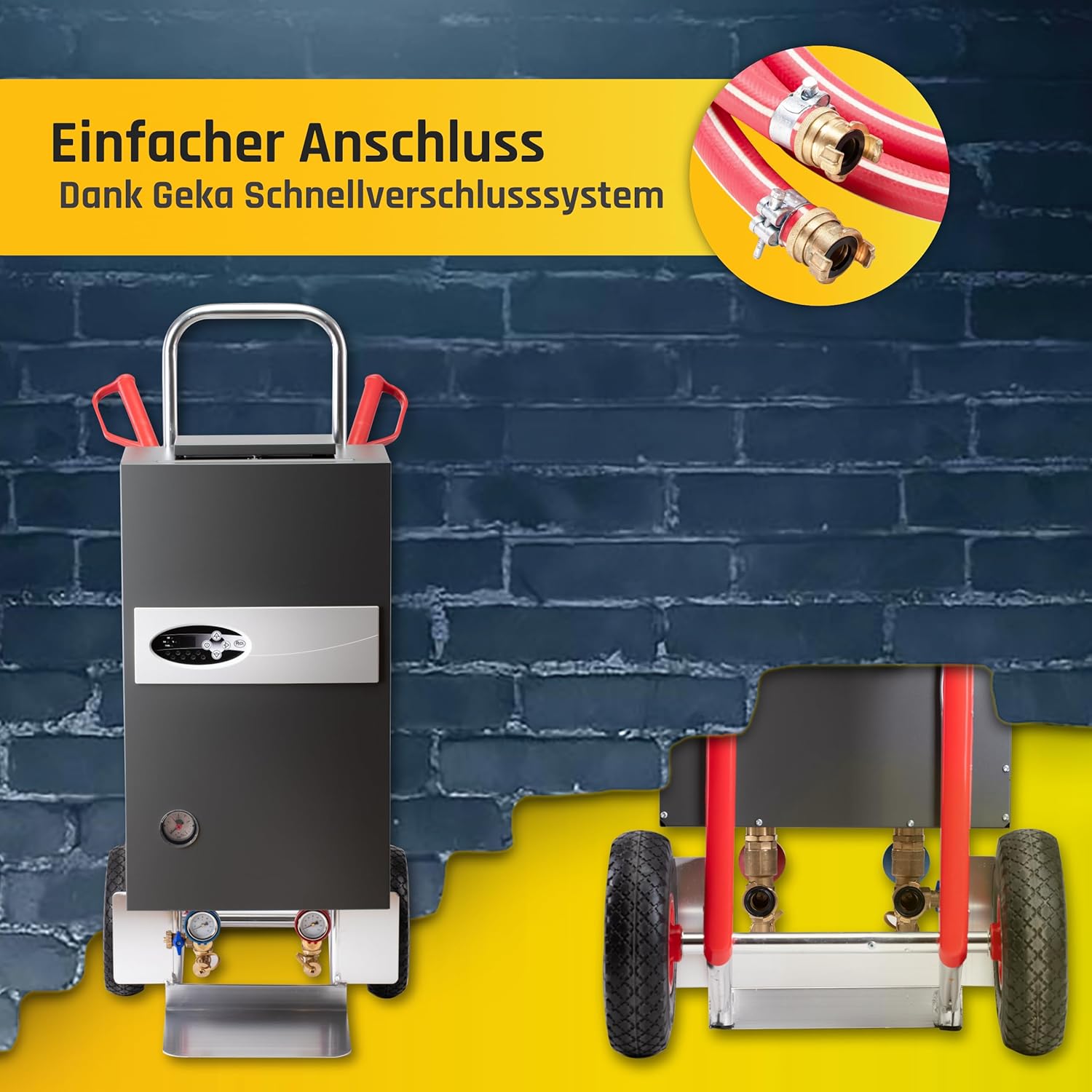 21e Classic Mobile Heizzentrale – Elektrische Bauheizung/Notheizung mit Leichtbauweise und Vollautomatischer Leistungsanpassung – 21 kW & 10,5 kW (Classic)