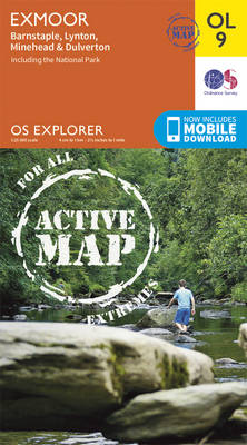 Exmoor, Barnstaple, Lynton, Minehead & Dulverton - OS Explorer Map Active OL 09 (Sheet map, folded)