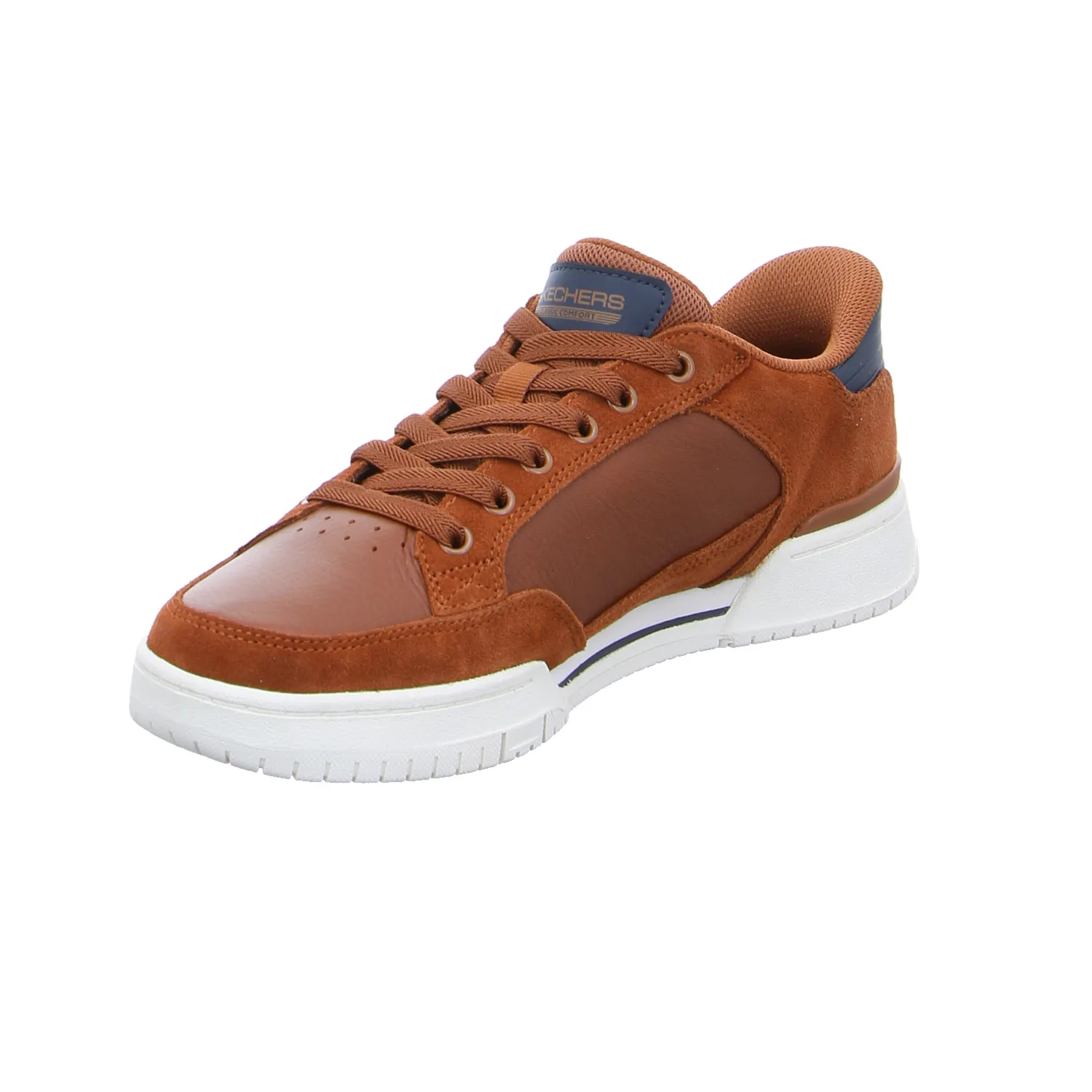 SKECHERS Halbschuhe Sneaker Cognac Leder