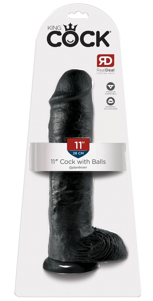 Naturdildo mit Saugfuß 11'', King Cock