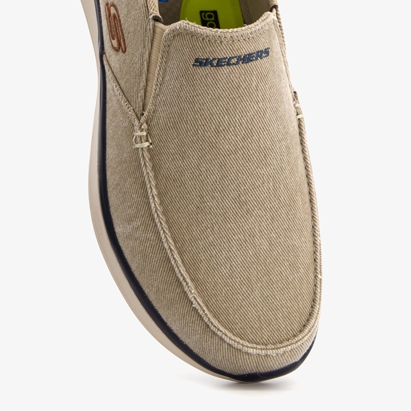 Skechers Delson 2.0 Larwin heren instappers beige