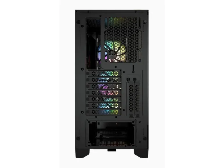 CORSAIR | iCUE 4000X RGB – Miditower - ATX - ingen strømforsyning - Sort - USB/Lyd