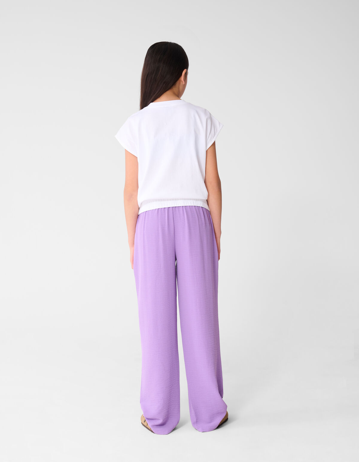 Twist Wide Leg Broek Paars