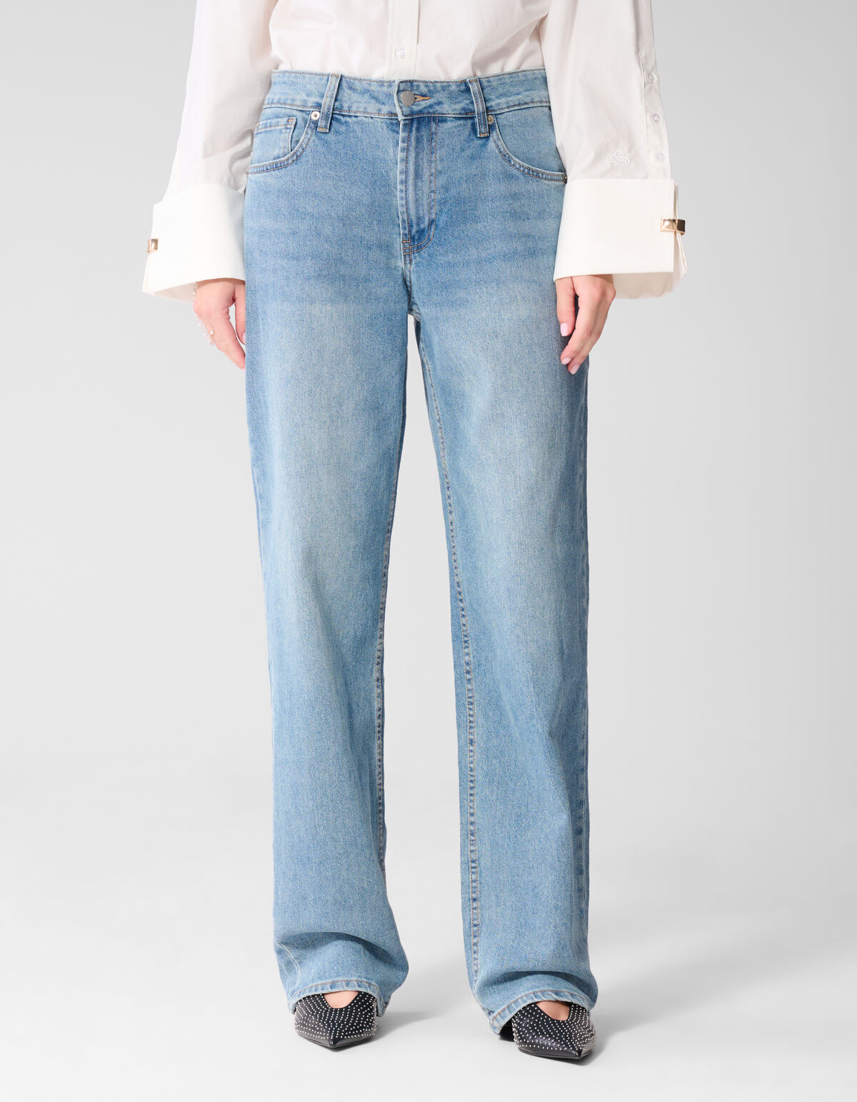 Straight Fit Jeans Lichtblauw
