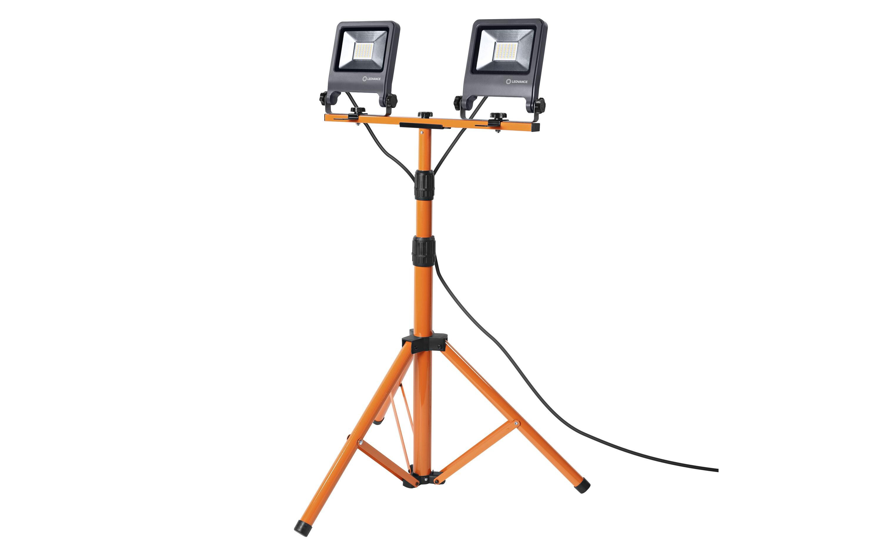 Scheinwerfer Worklight Tripod CH Plug, 60 W, 4000K, 5400lm<br>Vielseitiges LED-Arbeitslicht mit Stativ und Stecker-Typ J (SEV 1011)