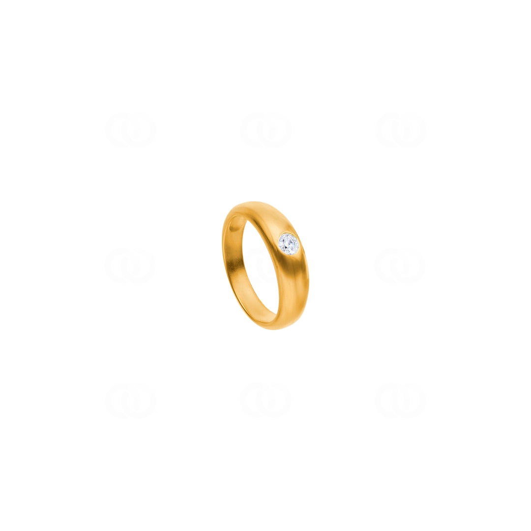 Taufring 750/18 K Gelbgold mit Diamant 0.02ct W/Si