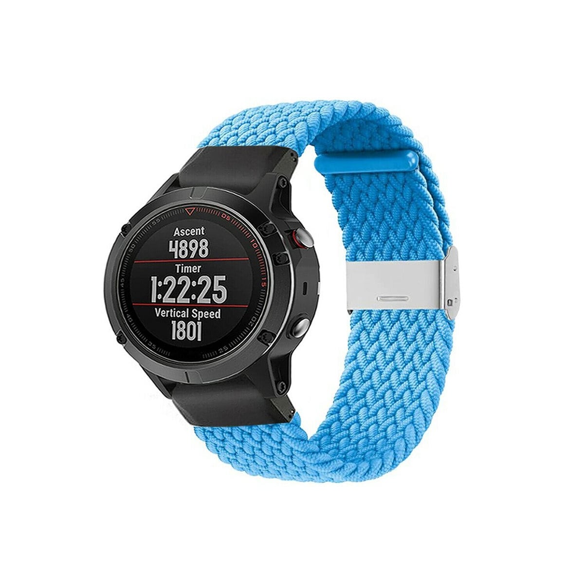 Flettet elastisk armbånd Garmin Fenix 5 - skyblue