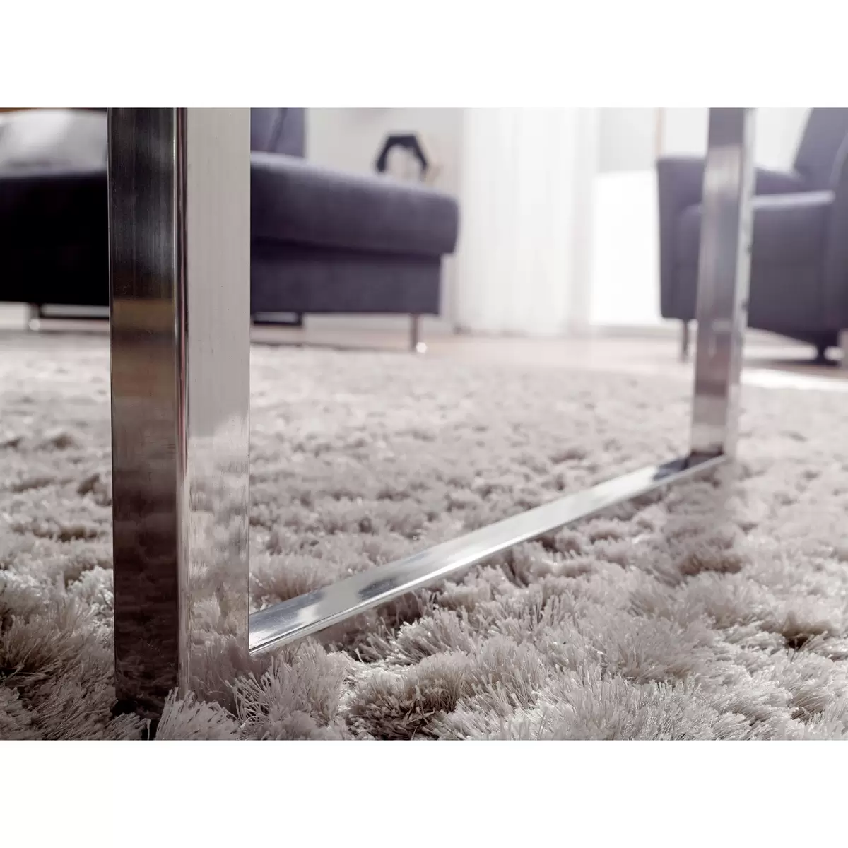 Couchtisch Oviedo braun,silber