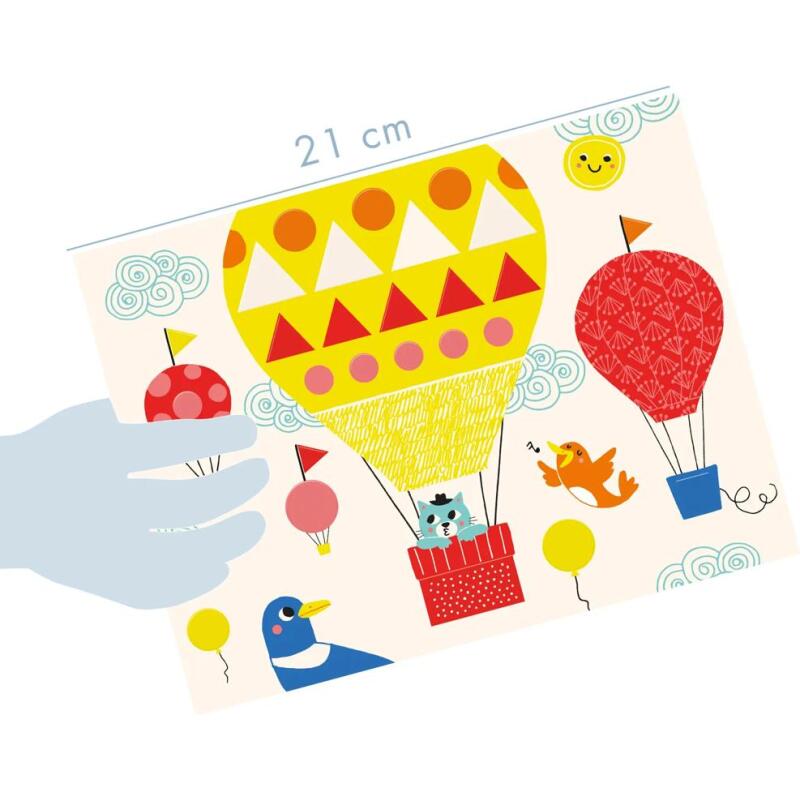 Boîte créative, Tableaux gommettes, Transports - Multicolore